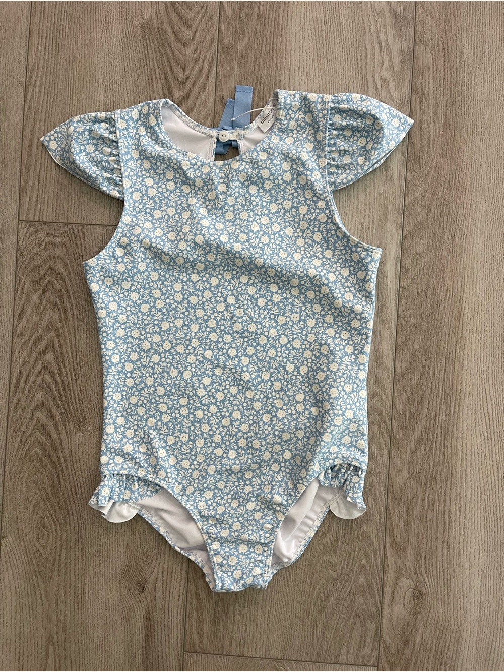 NWT - Minnow girls alpine fiore ruffle cap sleeve one piece, size 11/12